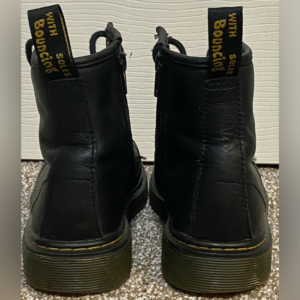 Doc Martens Air Wair 1460J Black Combat Boots Size Kids US 2 - Picture 6 of 7